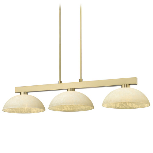 Z-Lite Cobalt Modern Gold Billiard Light with Bowl / Dome Shade