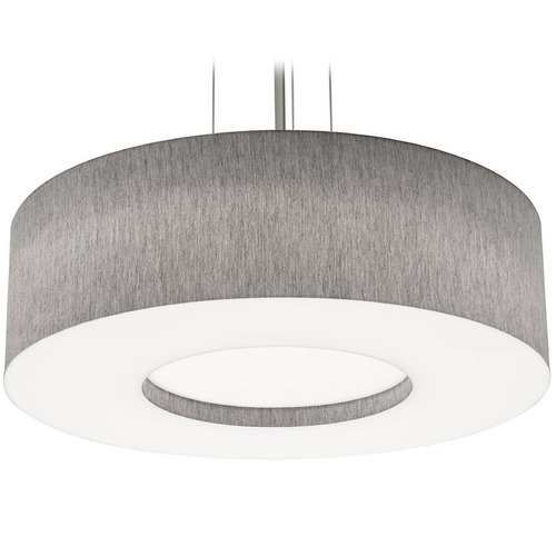 Afx Lighting Montclair Satin Nickel LED Pendant Light with Drum Shade