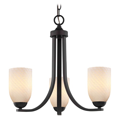 Design Classics Lighting Bronze Mini-Chandelier 5843-220 GL1020D