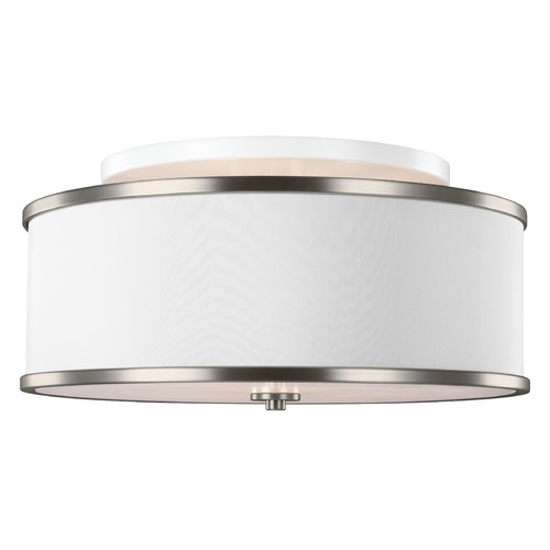 Visual Comfort Studio Collection Lennon Medium Semi-Flush Mount in Satin Nickel by Visual Comfort Studio SF339SN