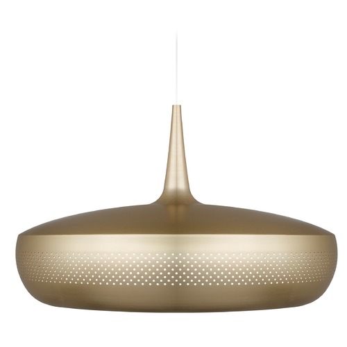 UMAGE UMAGE Brushed Brass / White Pendant Light with Brushed Brass Metal Shade 2099_4007