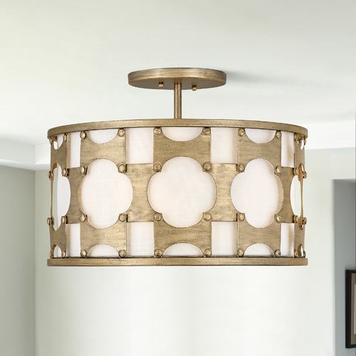 Hinkley Carter 17-Inch Burnished Gold Semi-Flush Mount by Hinkley Lighting 4733BNG