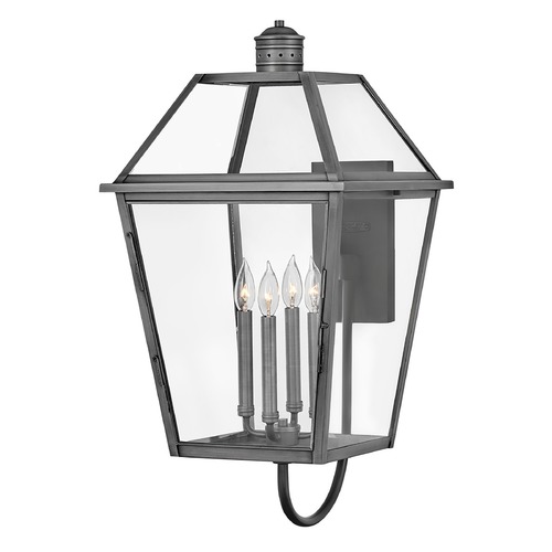 Nouvelle Large Wall Lantern in Blackened Brass by Hinkley Lighting