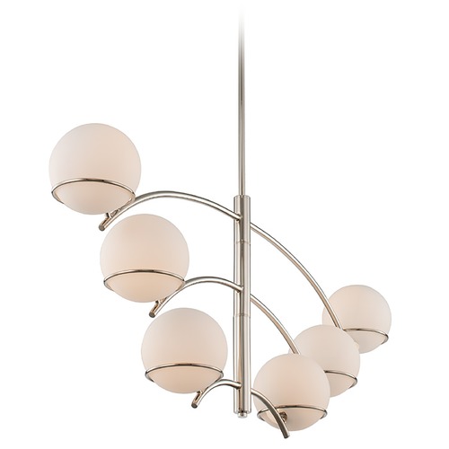 Kalco Lighting Everett 6-Light Linear Chandelier in Polished Nickel by Kalco Lighting 513561PN