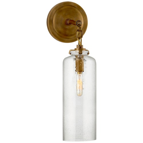 Visual Comfort Signature Collection Thomas OBrien Katie Cylinder Sconce in Brass by Visual Comfort Signature TOB2225HABG3SG