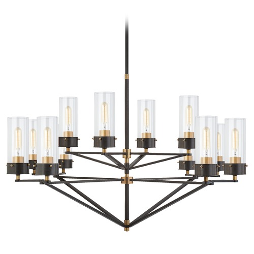 Visual Comfort Signature Collection Thomas OBrien Marais Chandelier in Bronze & Brass by Visual Comfort Signature TOB5303BZHABCG