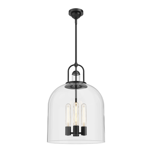 Alora Lighting Alora Lighting Lancaster Matte Black Pendant Light with Bowl / Dome Shade PD461104MB