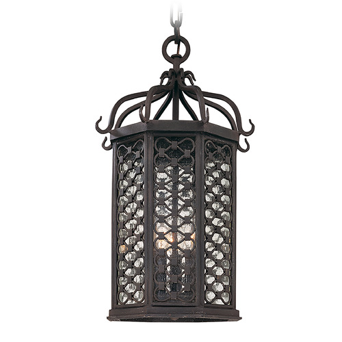 Troy Lighting Los Olivos Textured Iron Outdoor Hanging Light