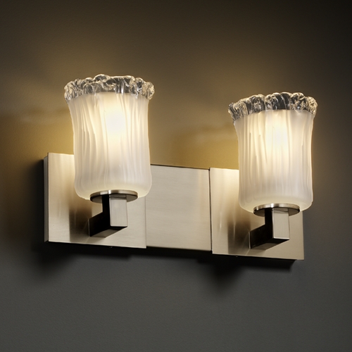 Justice Design Group Justice Design Group Veneto Luce Collection Bathroom Light GLA-8922-16-WTFR-NCKL