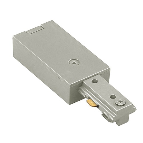Brushed Nickel H Track Live End Connector by WAC Lighting
