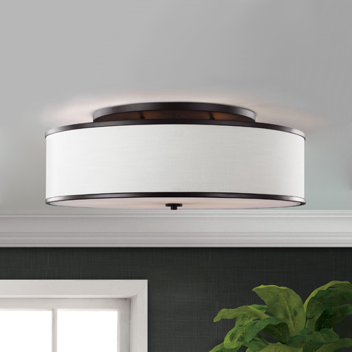 Lennon Large Semi-Flush Mount in Bronze by Visual Comfort Studio