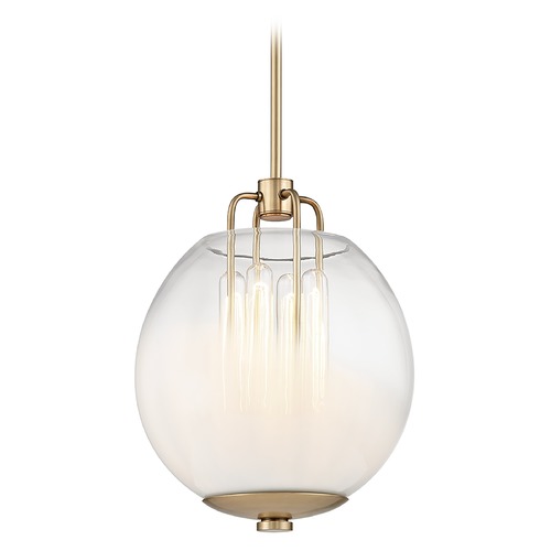 Hudson Valley Lighting Sawyer Aged Brass Pendant with Oval Shade by Hudson Valley Lighting 5712-AGB