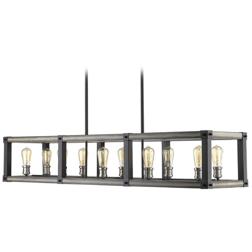 Z-Lite Kirkland Ashen Barnboard Linear Light by Z-Lite 472-10L-ABB