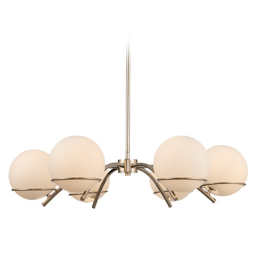 Everett 6-Light Chandelier in Polished Nickel by Kalco Lighting
