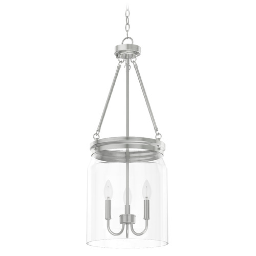 Hunter Fan Company Devon Park Brushed Nickel Pendant Light with Cylindrical Shade