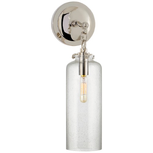 Thomas OBrien Katie Cylinder Sconce in Nickel by Visual Comfort Signature