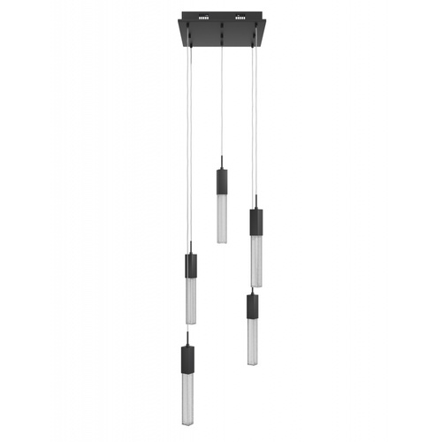 Avenue Lighting Boa Black LED Multi-Light Pendant with Rectangle Shade