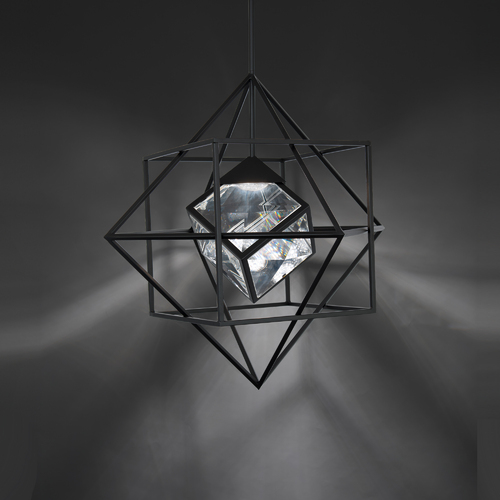 Schonbek Beyond Heracles 28-Inch LED Crystal Pendant in Black by Schonbek Beyond BPD51228-BK