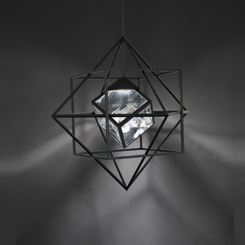 Heracles 28-Inch LED Crystal Pendant in Black by Schonbek Beyond