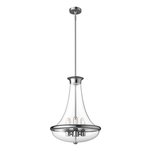 Alora Lighting Marcel Chrome Pendant Light with Bowl / Dome Shade