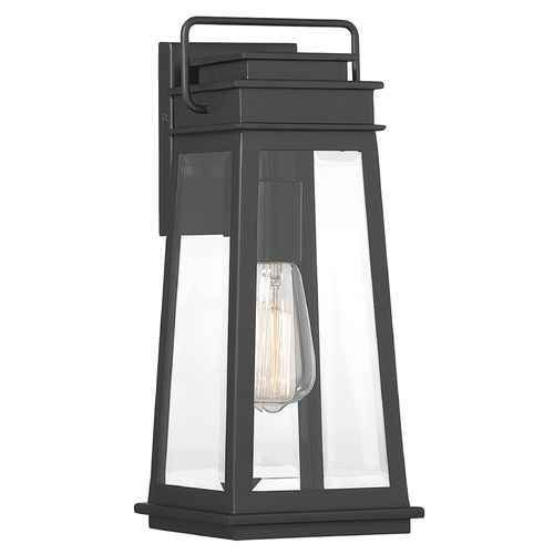Boone 15.25-Inch Outdoor Wall Light in Matte Black by Savoy House