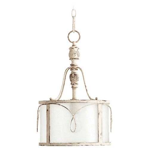 Quorum Lighting Salento Persian White Pendant with Drum Shade by Quorum Lighting 3506-70