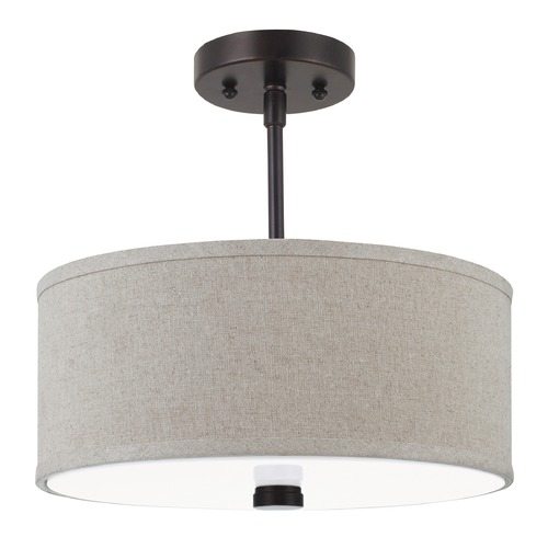 Dayna LED Semi-Flush Mount in Burnt Sienna by Visual Comfort Studio