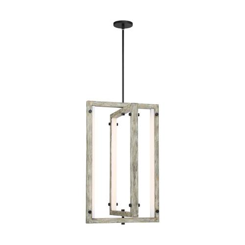 Alta Black & Gray Wood LED Pendant by Nuvo Lighting