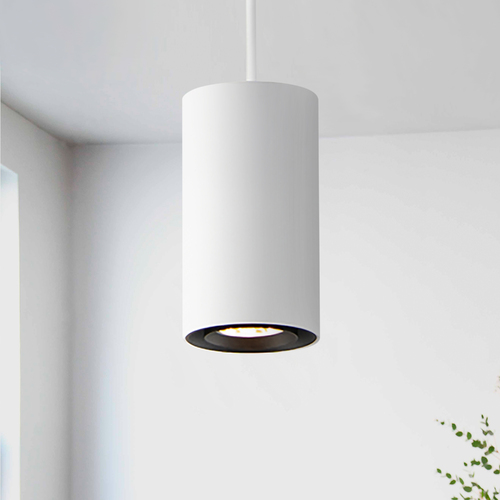 Dwell 6.25-Inch LED Pendant in White by ET2 Lighting