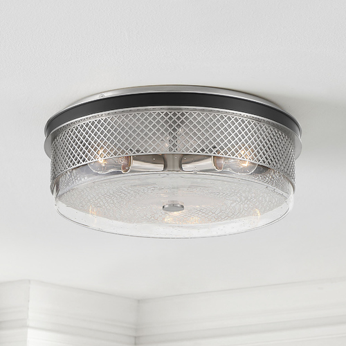 Minka Lavery Cole's Crossing Coal with Brushed Nickel Flush Mount by Minka Lavery 1059-691