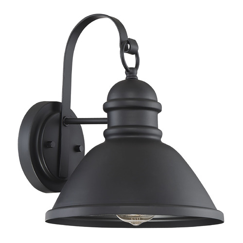 12-Inch Outdoor Wall Lantern in Black by Meridian