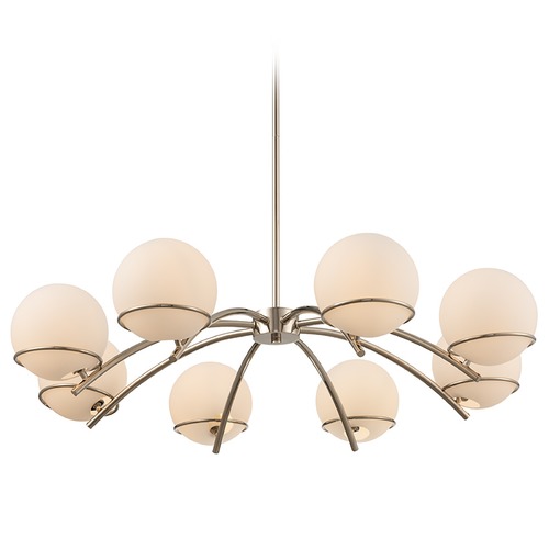 Everett 8-Light Chandelier in Polished Nickel by Kalco Lighting