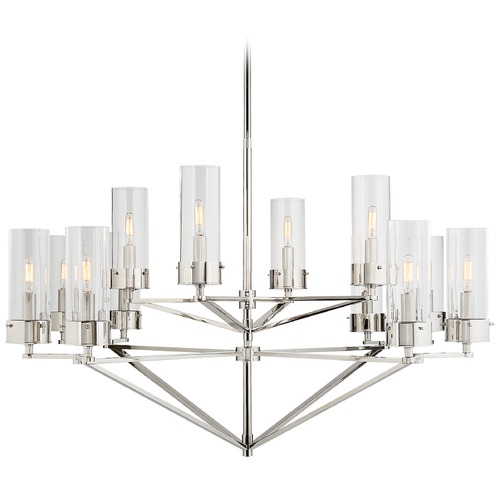 Visual Comfort Signature Collection Thomas OBrien Marais Chandelier in Polished Nickel by Visual Comfort Signature TOB5303PNCG