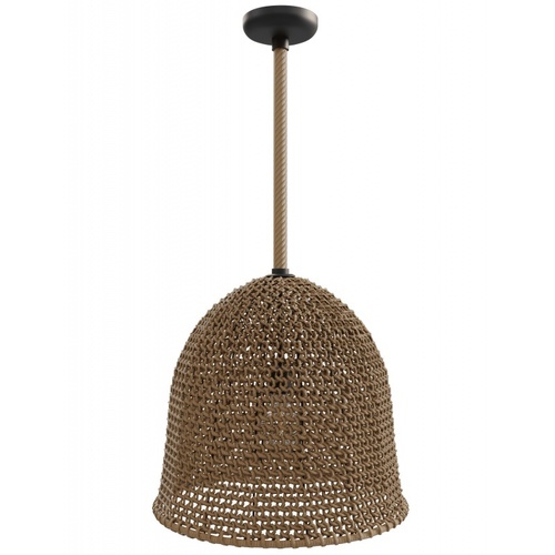Malibu 20-Inch Pendant in Natural Hemp Rope by Avenue Lighting