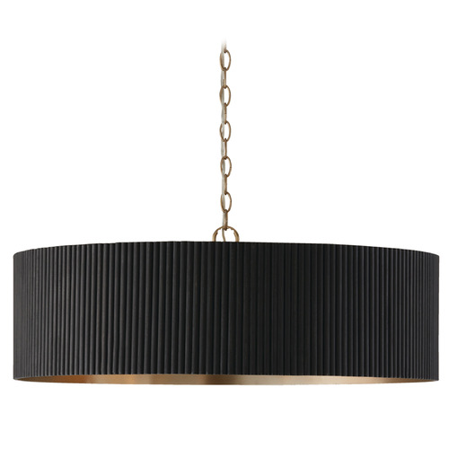 Capital Lighting Donovan Black Stain and Matte Brass Chandelier