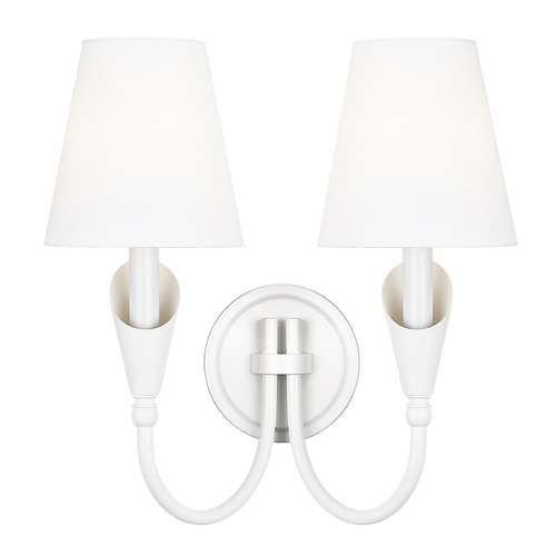 Z-Lite Claudelle Textured White Sconce
