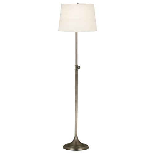 Kenroy Home Lighting Modern Floor Lamp with White Shade in Vintage Brass Finish 20955VB