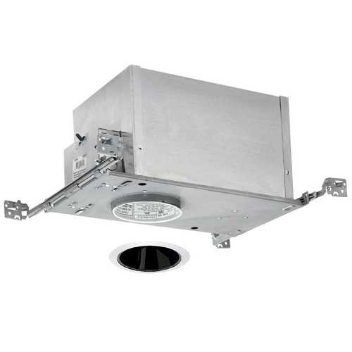 Juno Lighting Group 4-inch Low-Voltage Recessed Lighting Kit with Black Trim IC44N/447B-WH