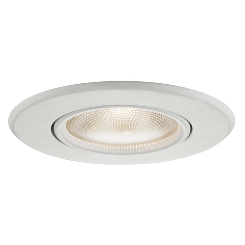 Recesso Lighting by Dolan Designs Adjustable Gimbal White PAR30 Trim for 5-Inch Recessed Housings T510W-WH