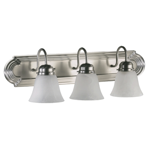 Quorum Lighting Satin Nickel Bathroom Light by Quorum Lighting 5094-3-165