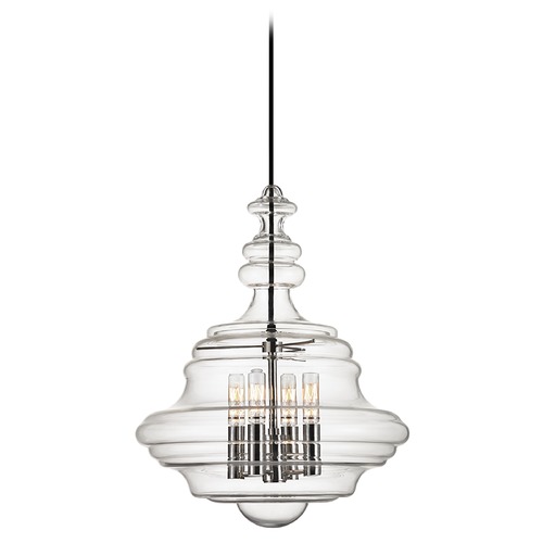 Washington 4-Light Pendant in Polished Nickel by Hudson Valley Lighting