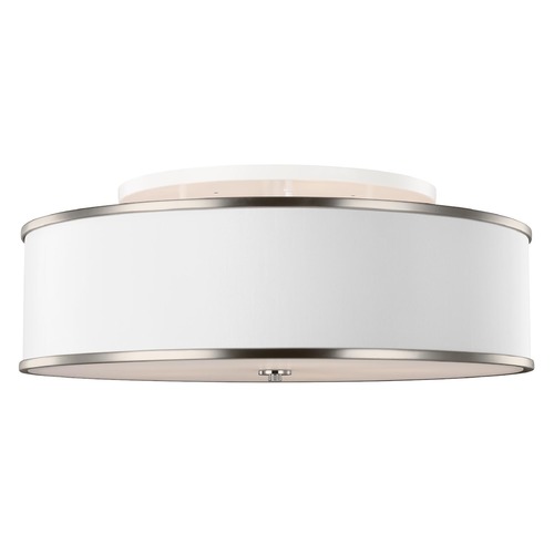 Visual Comfort Studio Collection Lennon Large Semi-Flush Mount in Satin Nickel by Visual Comfort Studio SF340SN