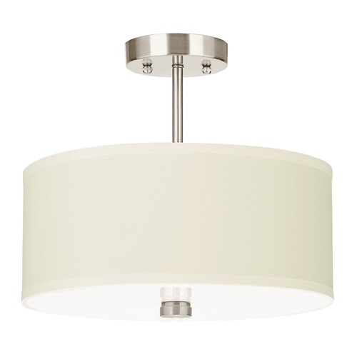 Visual Comfort Studio Collection Dayna LED Semi-Flush Mount in Brushed Nickel by Visual Comfort Studio 77262EN3-962