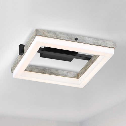 Nuvo Lighting Satco Lighting Alta Black / Gray Wood LED Semi-Flushmount Light 62/1552