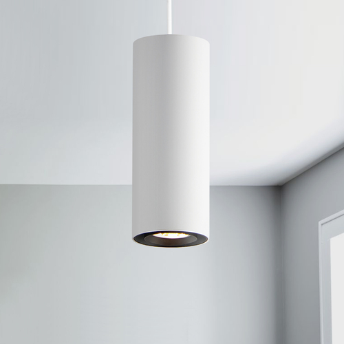 Dwell 11.75-Inch LED Pendant in White by ET2 Lighting