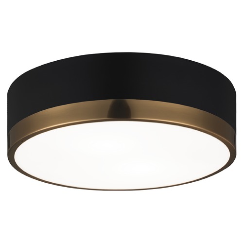 Matteo Lighting Trydor Black & Aged Gold Flush Mount by Matteo Lighting M14302BKAG