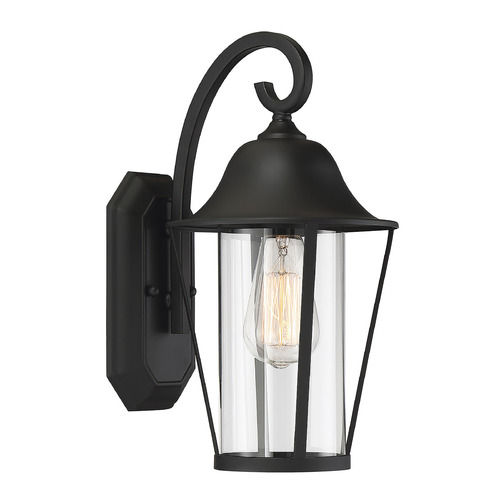14-Inch High Outdoor Wall Light in Black by Meridian