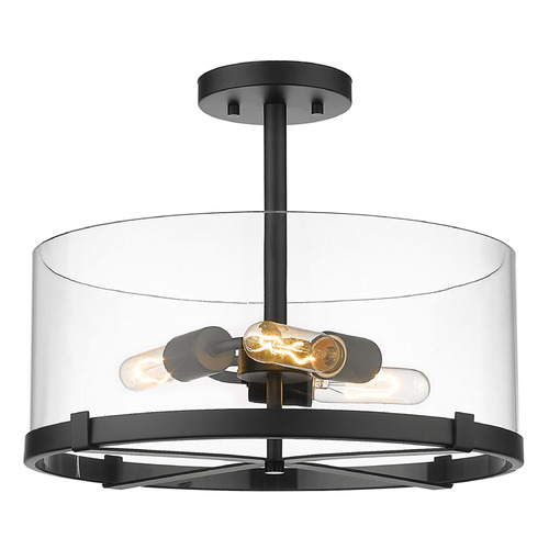 Callista Matte Black Semi-Flush Mount by Z-Lite