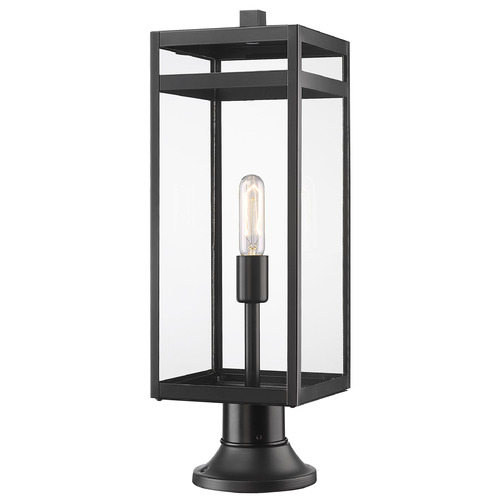 Z-Lite Nuri Black Post Light by Z-Lite 596PHBR-553PM-BK