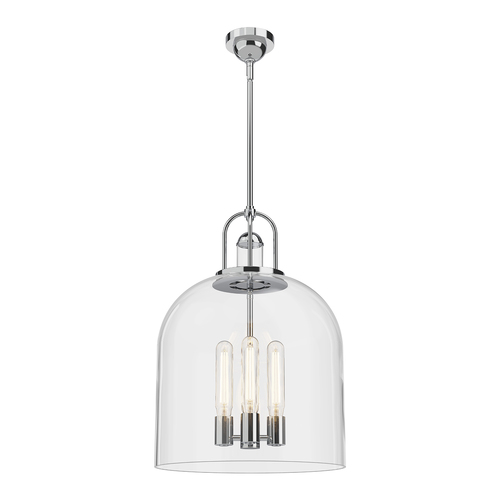 Alora Lighting Alora Lighting Lancaster Chrome Pendant Light with Bowl / Dome Shade PD461104CH